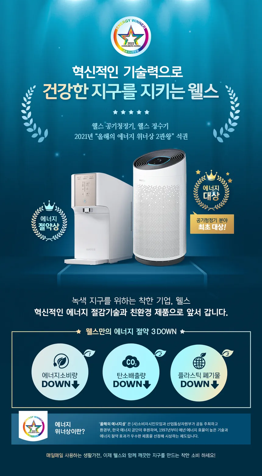 웰스 공기청정기 토네이도 34평형 상세정보 1