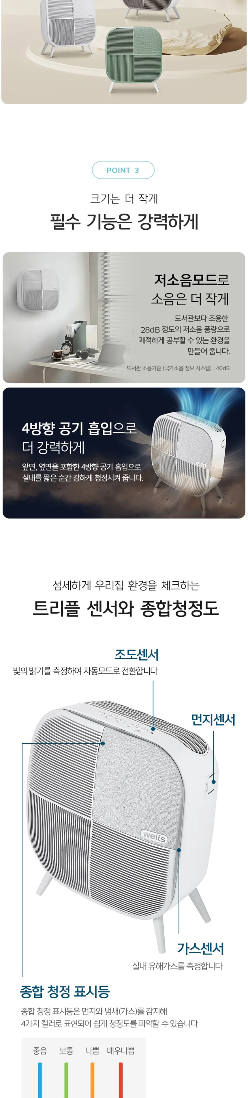 웰스 공기청정기 미니맥스 7평형 상세정보 4