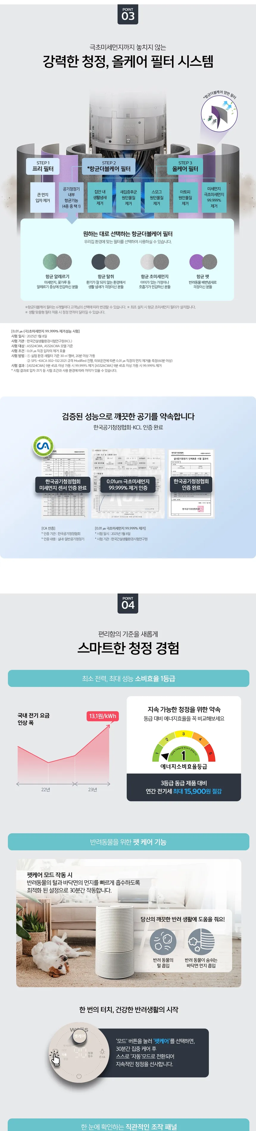 웰스 에어가든 Lite 공기청정기 24평형 상세정보 3