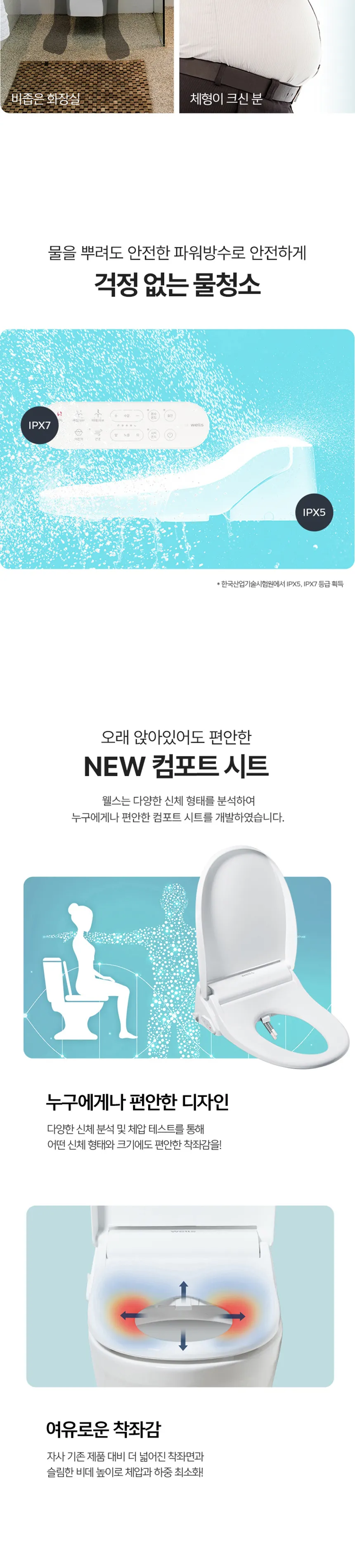 웰스 리모컨 비데 항균방수+ 상세정보 3
