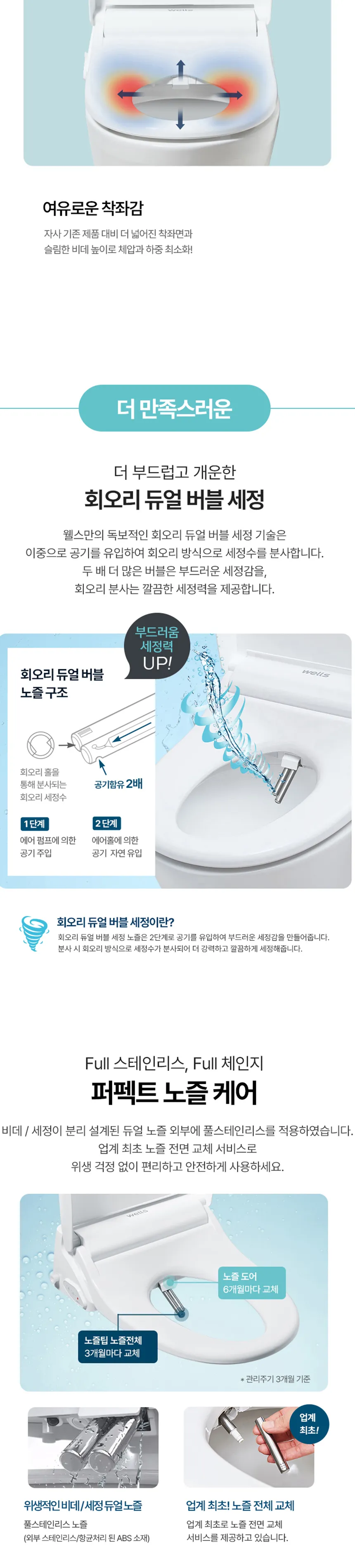 웰스 리모컨 비데 자동살균 상세정보 4
