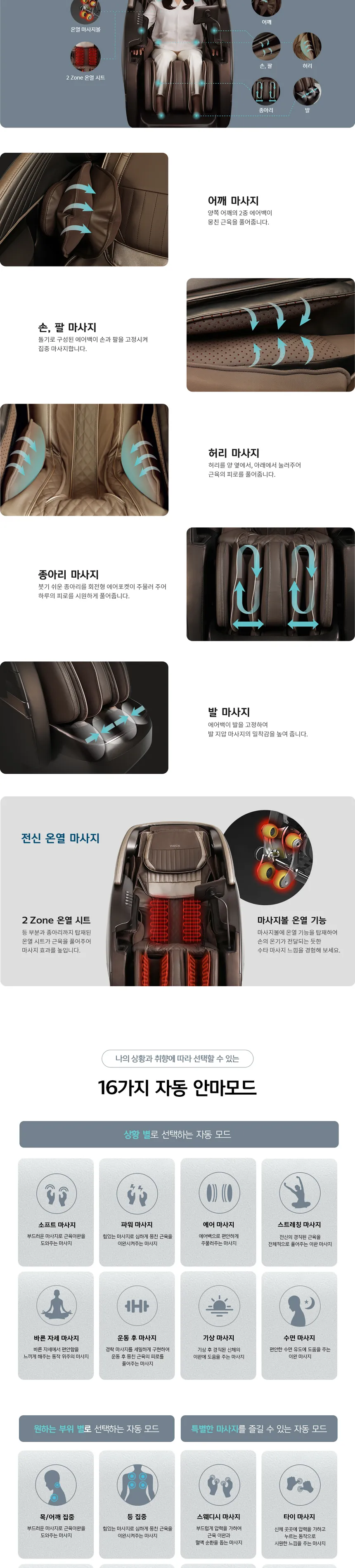 웰스 안마의자 최고급형 상세정보 4