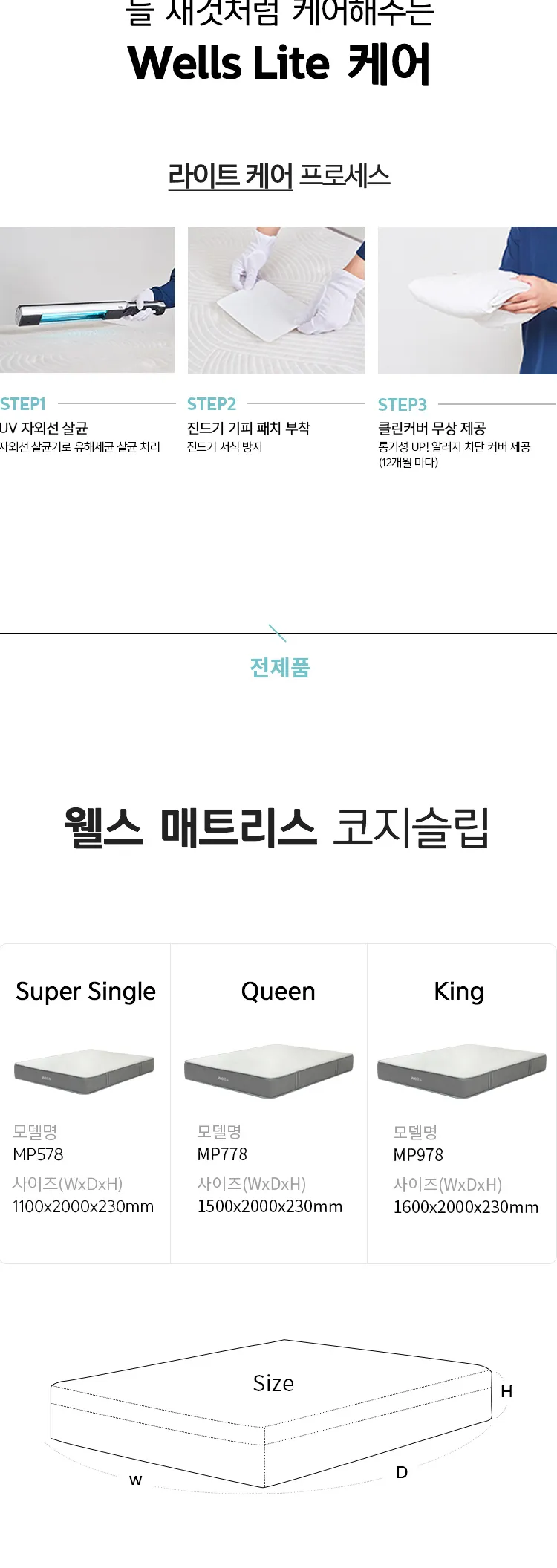 웰스 매트리스 코지슬립 (슈퍼싱글) 상세정보 6