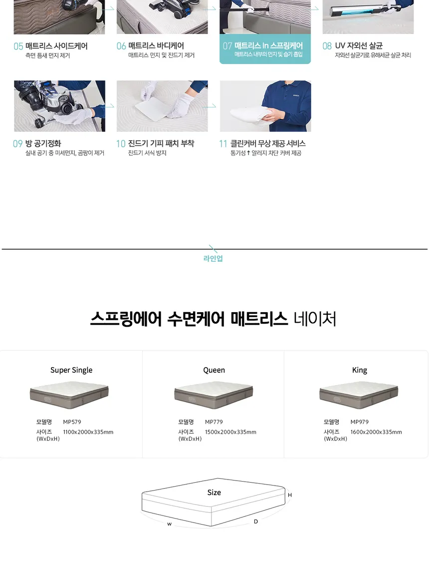 웰스 스프링에어 네이처 매트리스 (퀸) 상세정보 4