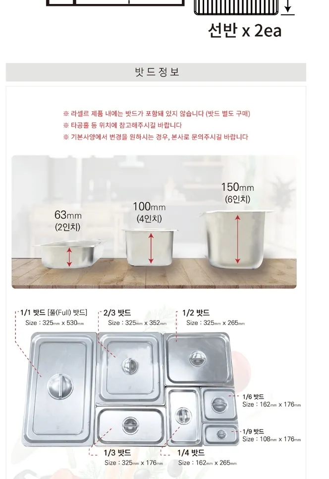 라셀르 간냉식 올스텐 업소용 토핑형 밧드 테이블 냉장고 412L (2도어/가로1500) 상세정보 3