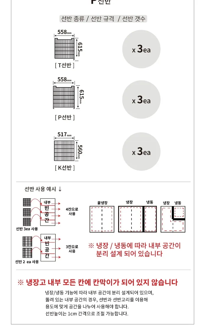 라셀르 간냉식 올스텐 업소용 장도어 냉장고 1622L (냉장2칸 1108L+냉동1칸 514L/65BOX) 상세정보 3
