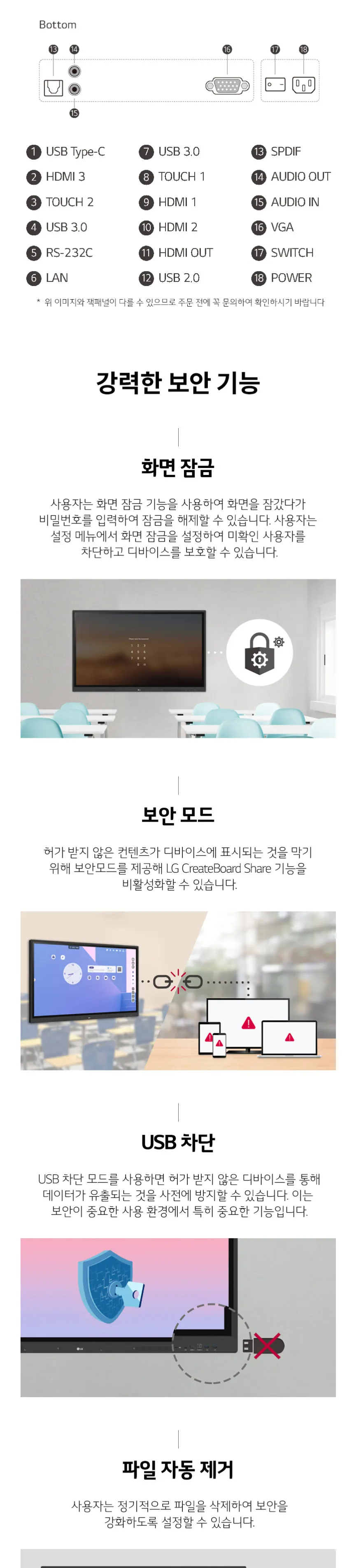 LG 전자칠판 One:Quick e-Board 75형 상세정보 7