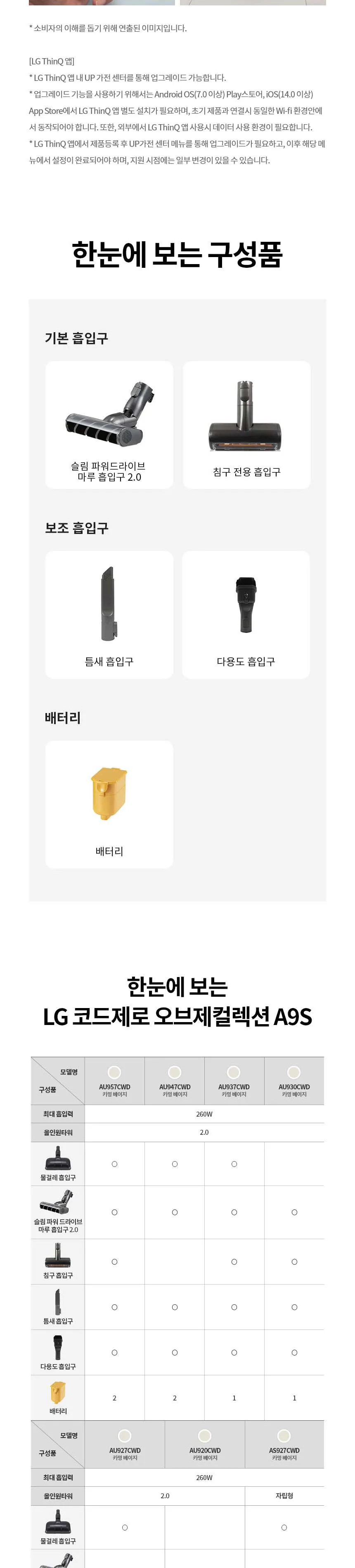 LG전자 코드제로 오브제컬렉션 A9S (흡입전용) 상세정보 5