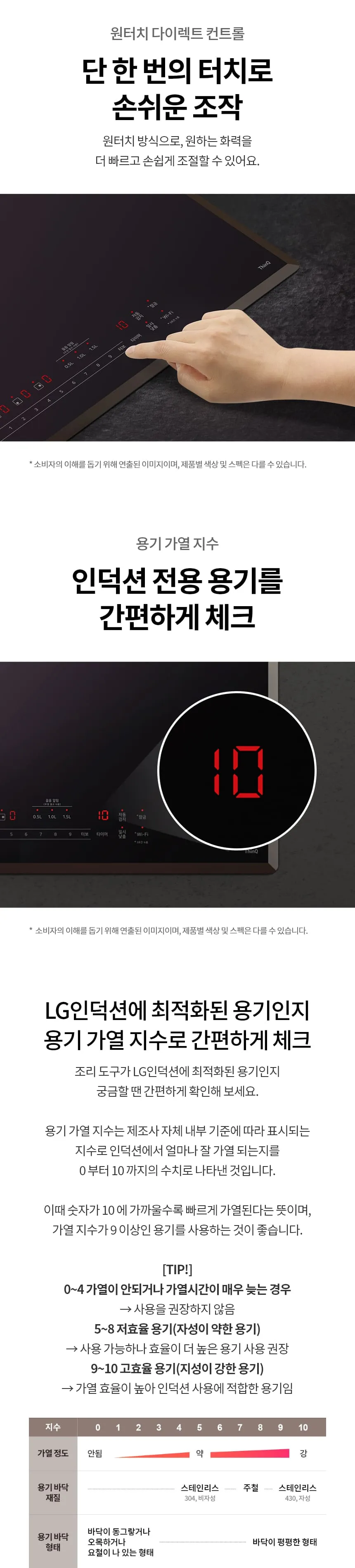 LG 디오스 인덕션 빌트인 3구 (와이드존/미라듀어 글라스) 상세정보 7