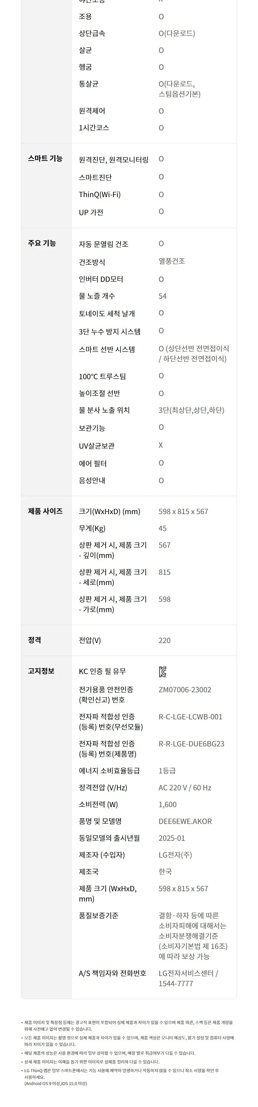 LG 디오스 오브제컬렉션 식기세척기 14인용 (스팀+열풍건조O/빌트인) 상세정보 12