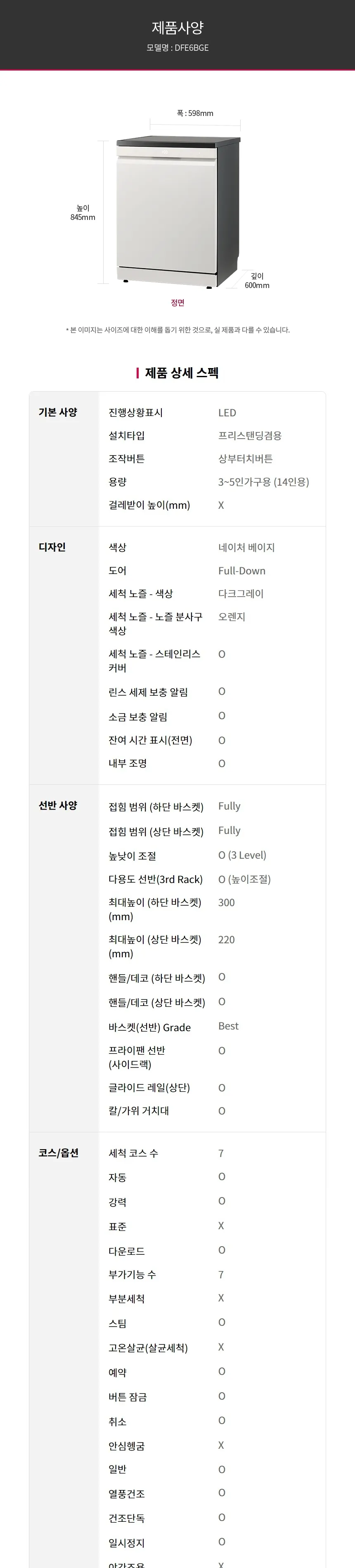 LG 디오스 오브제컬렉션 식기세척기 14인용 (스팀O) 상세정보 11