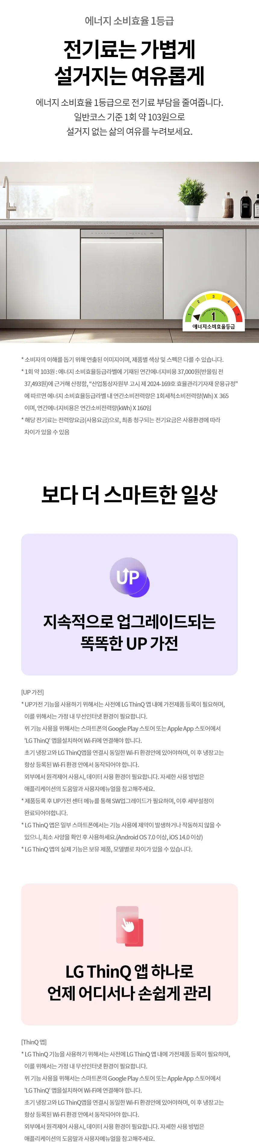 LG 디오스 오브제컬렉션 식기세척기 14인용 (스팀O/빌트인 전용) 상세정보 9