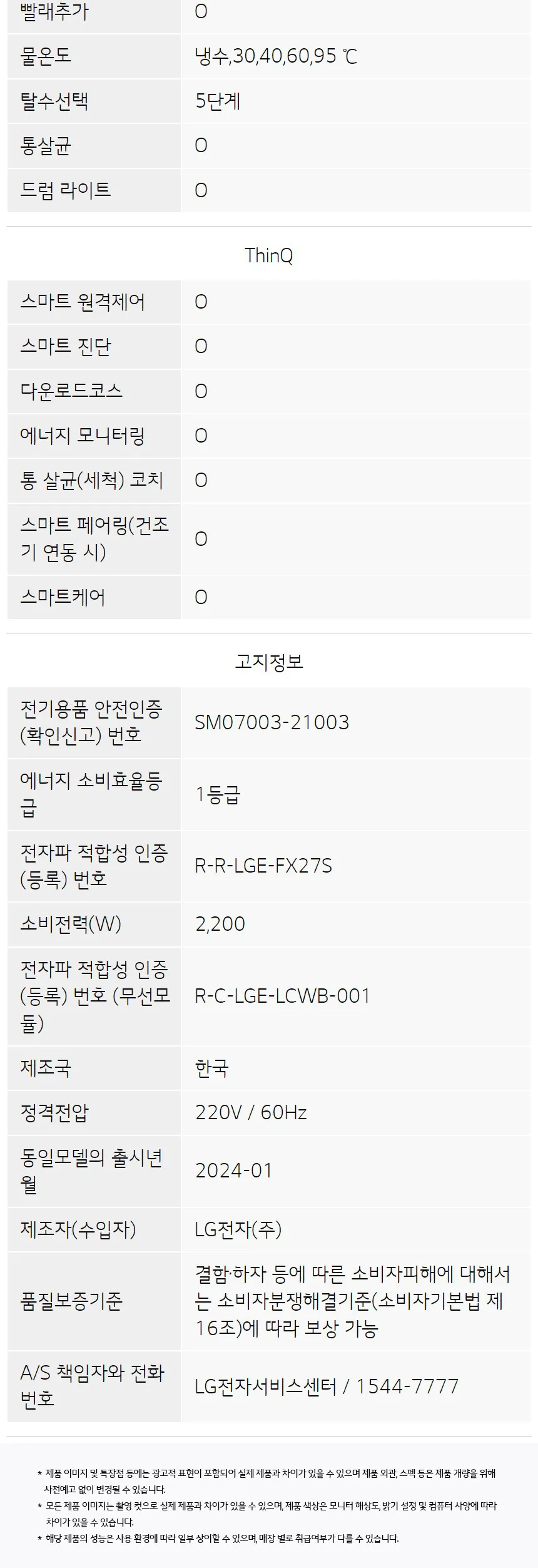 LG 트롬 오브제컬렉션 세탁기 25kg (스팀O, 블랙) 상세정보 11