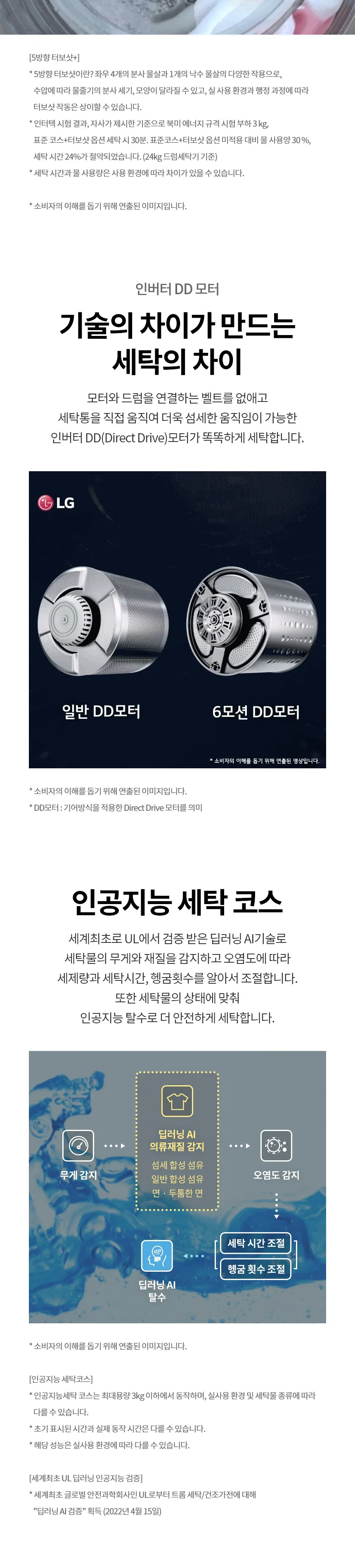 LG 트롬 오브제컬렉션 세탁기 25kg (스팀O, 블랙) 상세정보 4