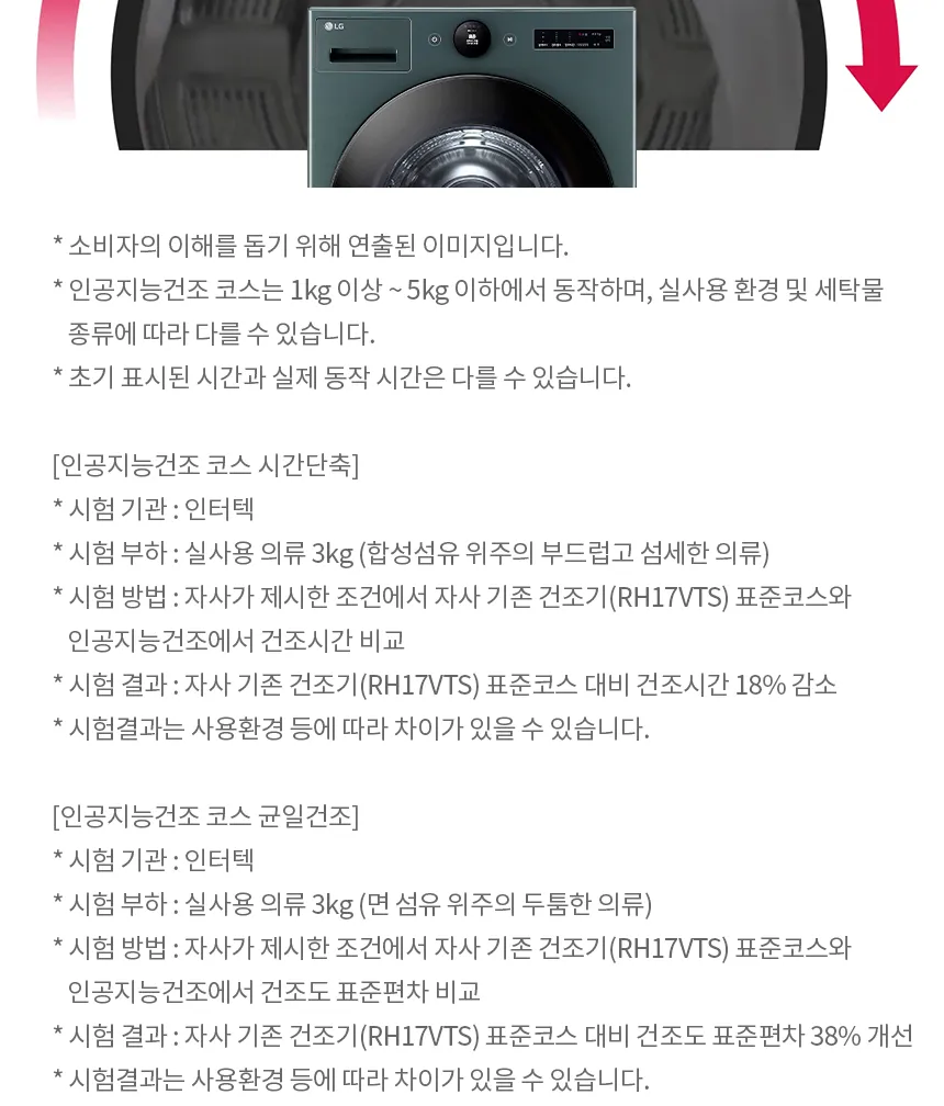 LG 트롬 오브제컬렉션 건조기 21kg 상세정보 5