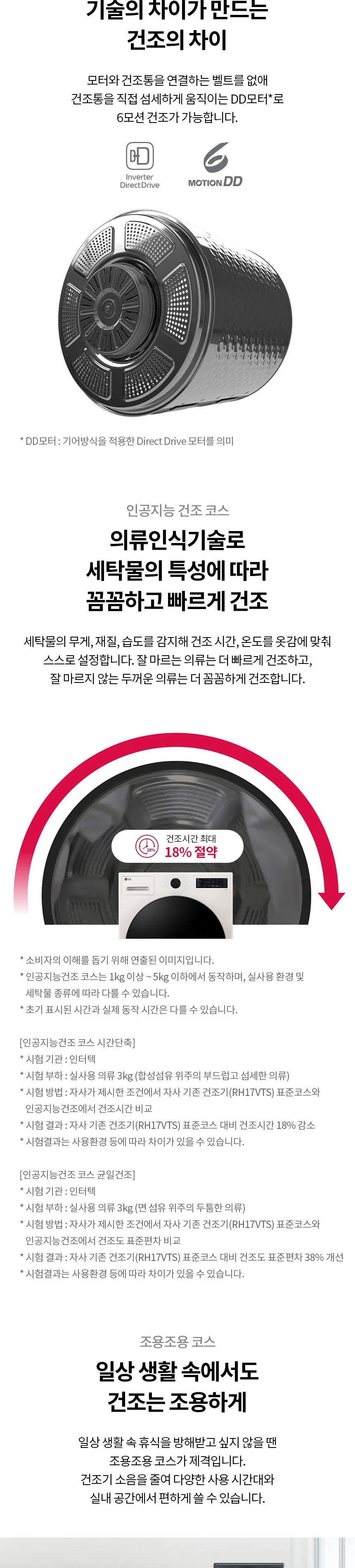 LG 트롬 오브제컬렉션 건조기 18kg (스팀X/UP가전) 상세정보 3