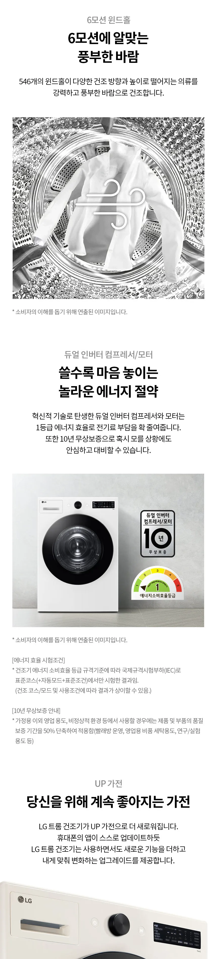 LG 트롬 오브제컬렉션 건조기 18kg (스팀X/UP가전) 상세정보 5