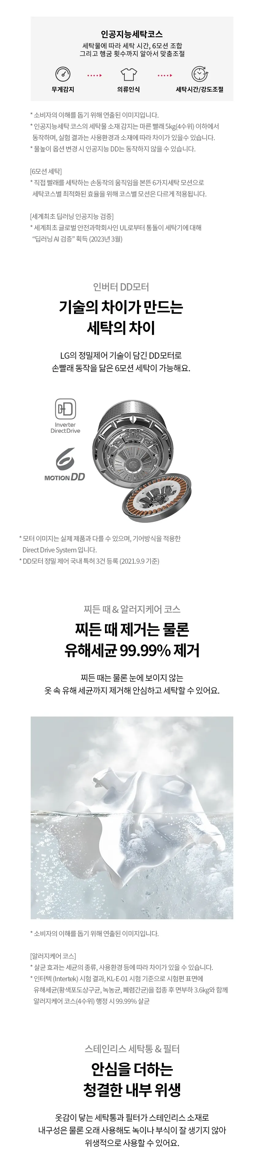 LG 통돌이 세탁기 25kg (UP가전) 상세정보 3