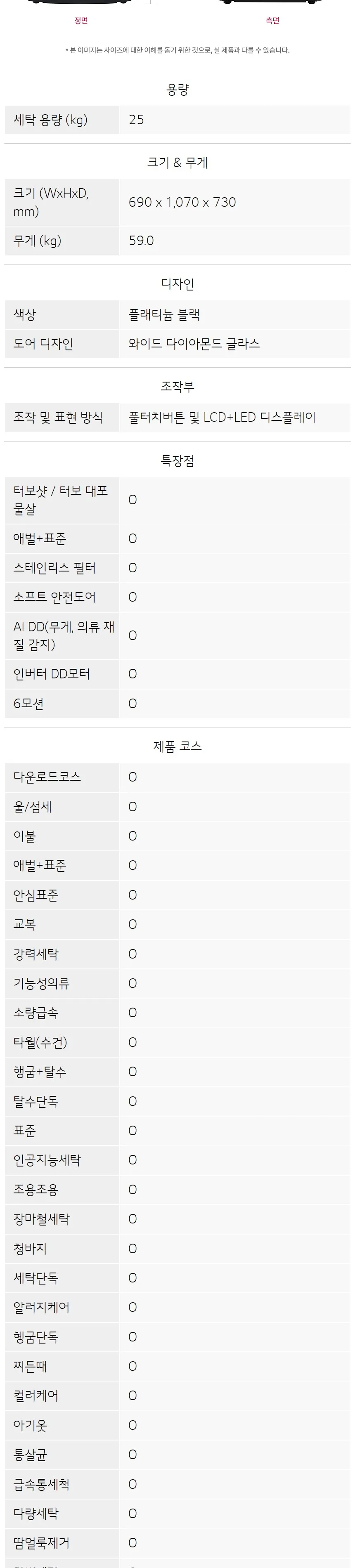 LG 통돌이 세탁기 25kg (UP가전) 상세정보 8