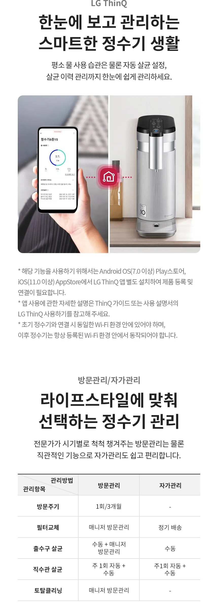 LG 퓨리케어 상하좌우 직수 정수기 (냉온정) 상세정보 5