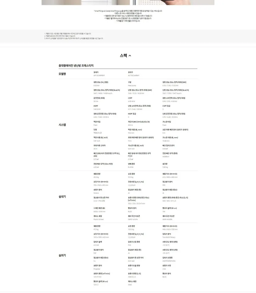 삼성 스탠드 인버터 냉난방기 30평형 (단상) 상세정보 2