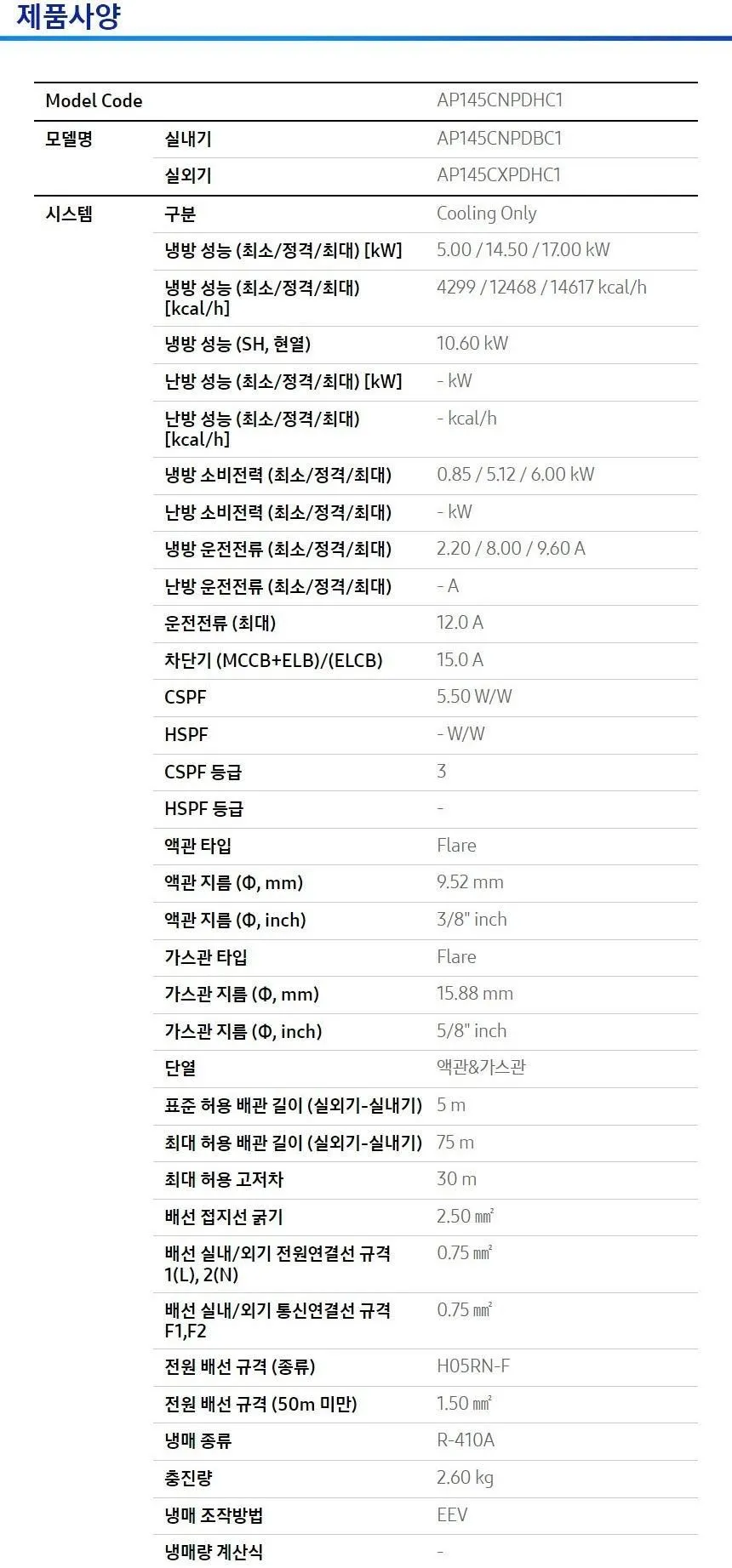 삼성 인버터 스탠드 에어컨 40평형 (삼상) 상세정보 4