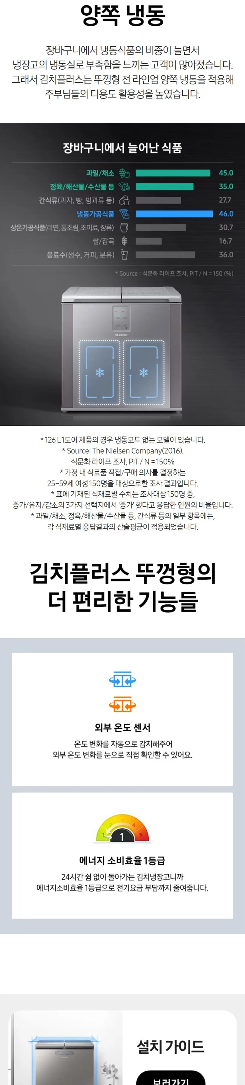 삼성 김치플러스 뚜껑형 김치냉장고 202L (리파인드 이녹스) 상세정보 5