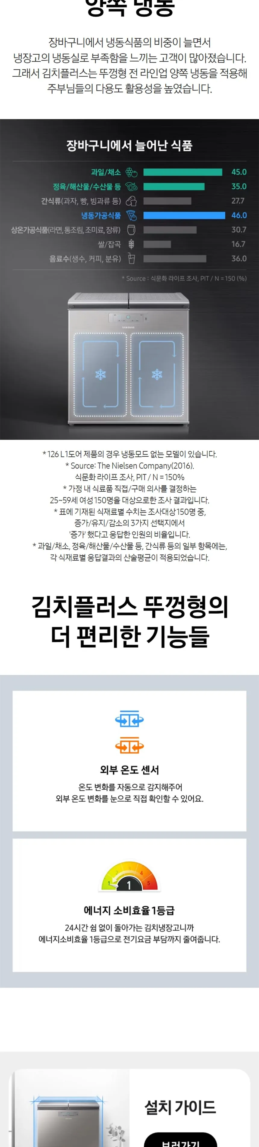 삼성 김치플러스 뚜껑형 김치냉장고 221L (파인실버) 상세정보 5