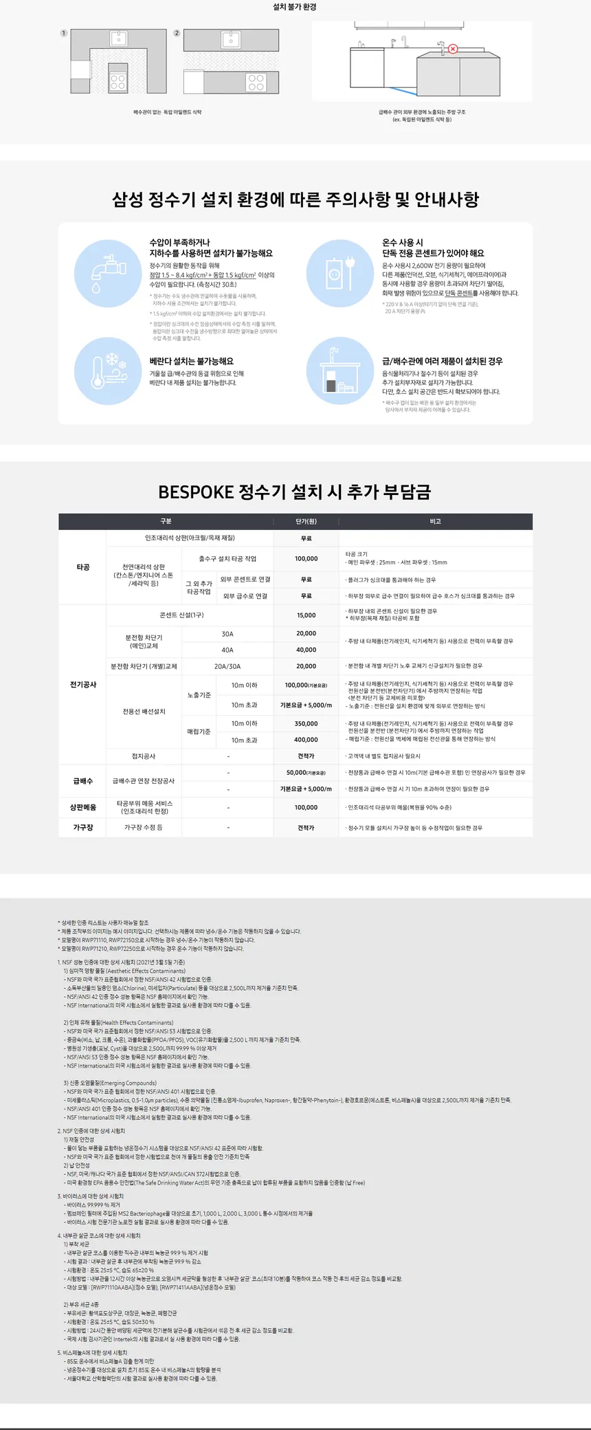 삼성 비스포크 냉온정수기 메인파우셋 상세정보 3
