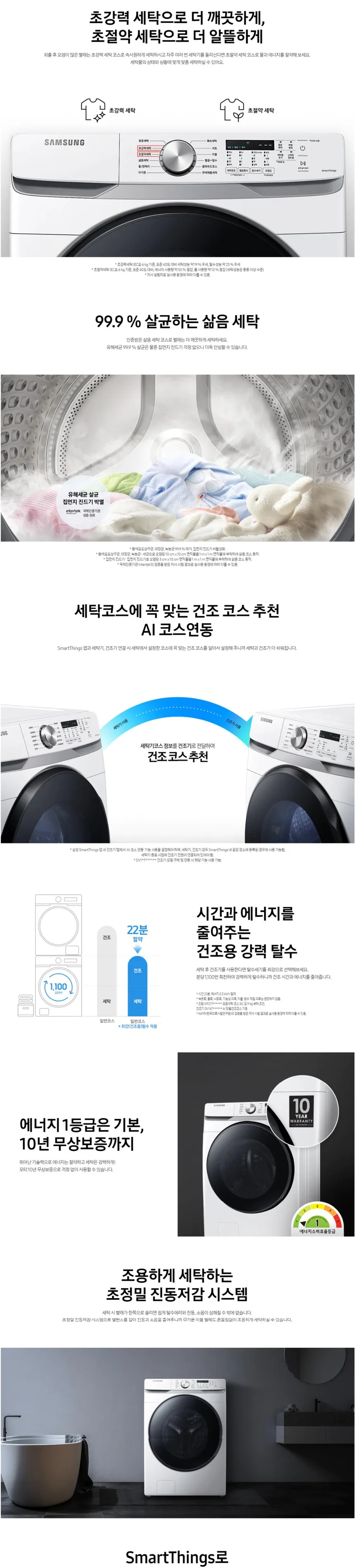 삼성 그랑데 세탁기 드럼 21kg (화이트) 상세정보 3