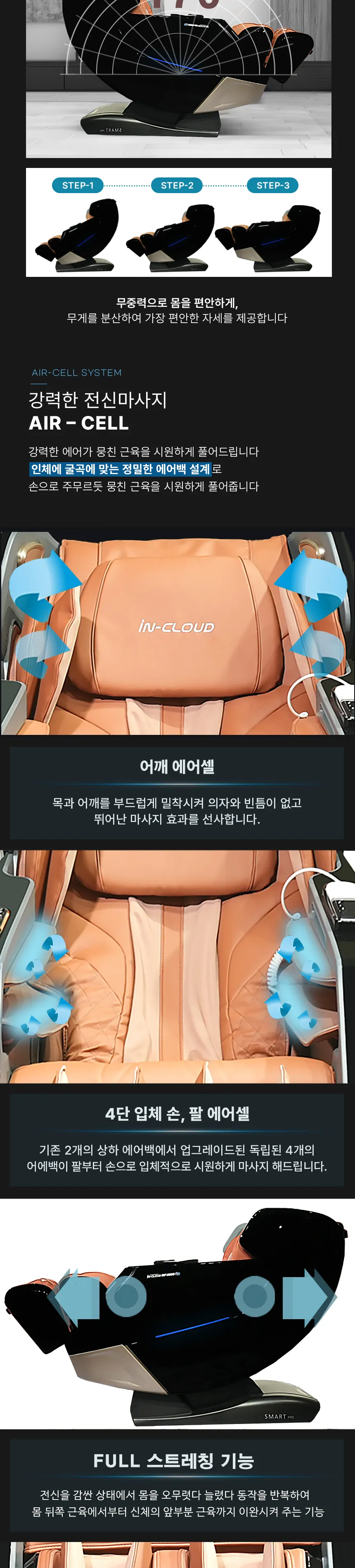 인클라우드 프리미엄 안마의자 MF-9900 4D 상세정보 3