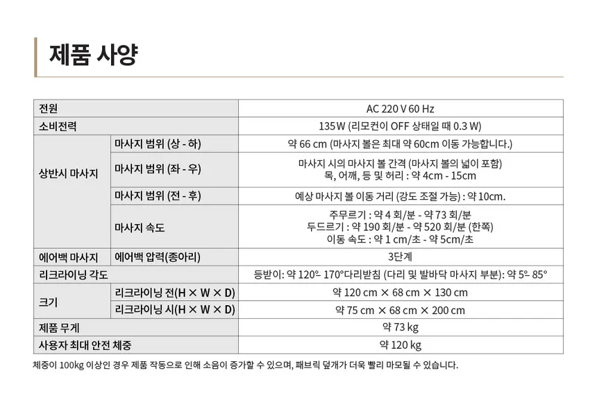 파나소닉 안마의자 EP-MAF1 상세정보 7