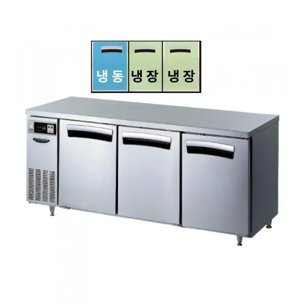 라셀르 간냉식 올스텐 업소용 테이블형 418L (냉장241L+냉동177L/냉장2칸+냉동1칸/가로1800)